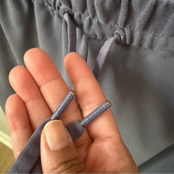 Athleta Retroterry Tapered Ankle Pant Mid Rise Stretch Drawstring Purple Sz PM - Picture 4 of 11